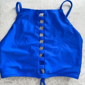 Electric blue bikini top